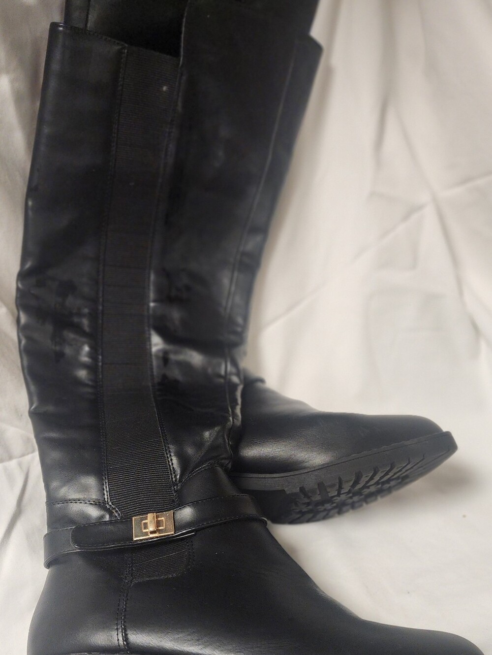 Black Knee-High Riding Boots